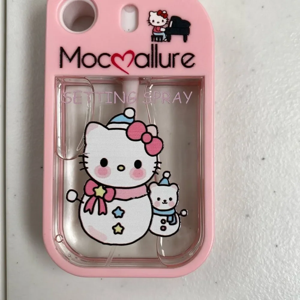 NWT NIB Mocallure Hello Kitty Loose Setting Powder Compact and Setting Spray Set